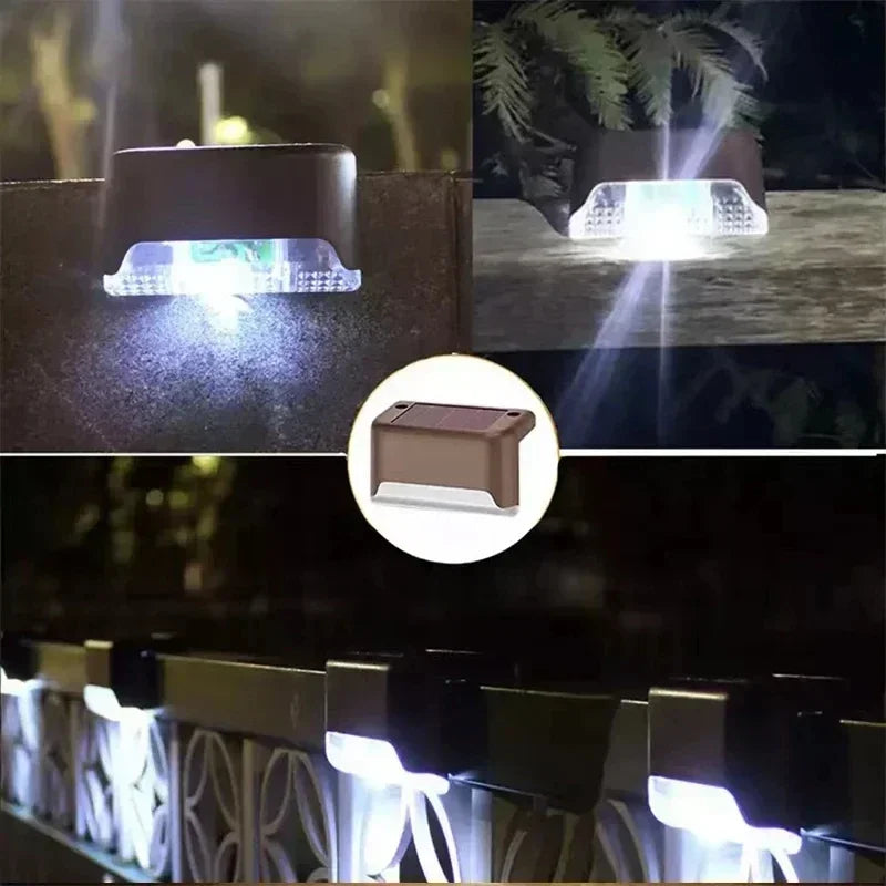 Solar Led Outdoor Garden Stair - Waterproof Solar Powered Deck Lamps