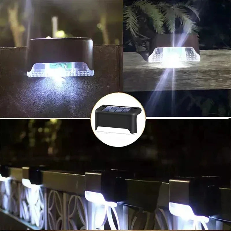 Solar Led Outdoor Garden Stair - Waterproof Solar Powered Deck Lamps