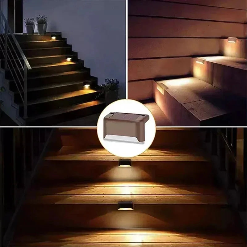 Solar Led Outdoor Garden Stair - Waterproof Solar Powered Deck Lamps